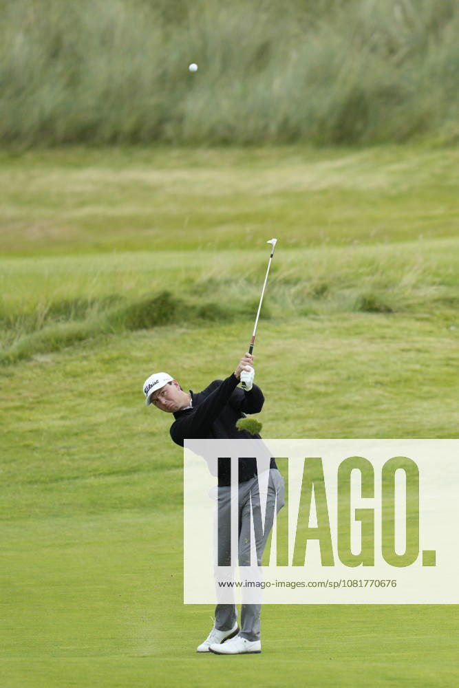 BALMEDIE, SCOTLAND - AUG 23: Jovan Rebula (RSA) plays from the first fairway during Round 4 at the 2026 Nexo Championship at the Trump International Golf Links, Balmedie on August 23, 2026 in Aberdeenshire, Scotland The 2026 Nexo Championship