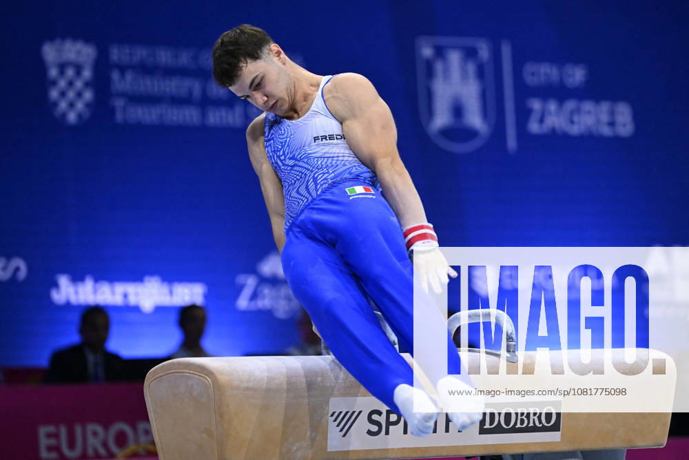 Artistic Gymnastics Photo by IPA ABACAPRESS.COM87725146 - Pietro MAZZOLA (ITA) on the pommel horse during the European Men s Artistic Gymnastics Championships in Zagreb, Croatia, on August 23, 2026 Zagreb Croatia