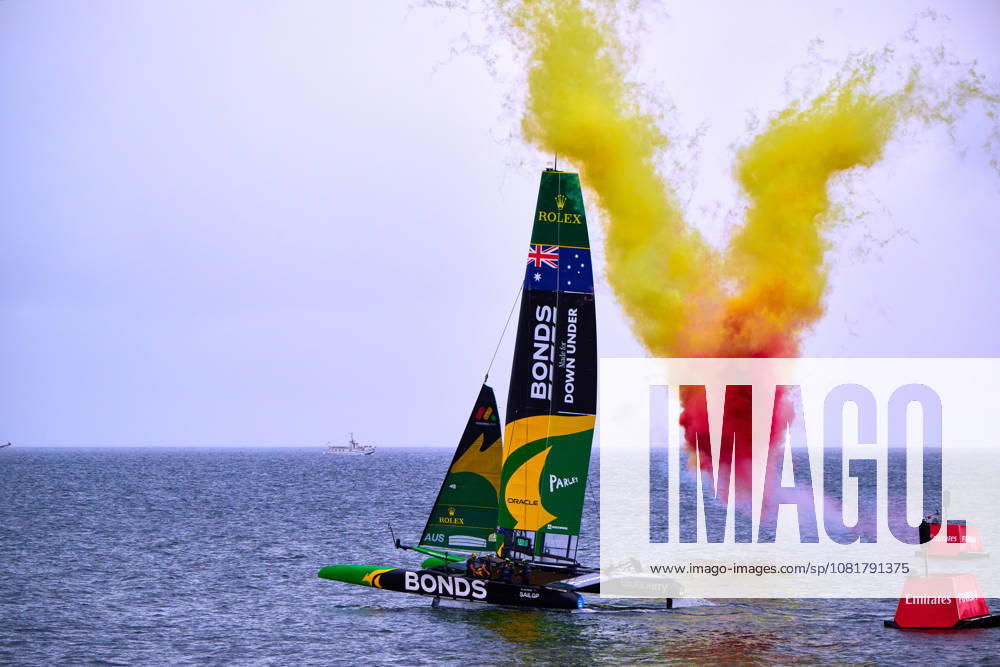 GER, Sail GP, Rockwool Germany Sail Grand Prix, Sassnitz, August 22–23, 2026, Germany, Saturday, August 23, 2026, Race Day 2, BONDS FLYING ROOS Sail GP Team Australia driver Tom Slingsby wins the final race, GER, Sail GP, Rockwool Germany Sail Grand Prix, Sassnitz, August 22–23, 2026, Germany, Saturday, August 23, 2026, Race Day 2,