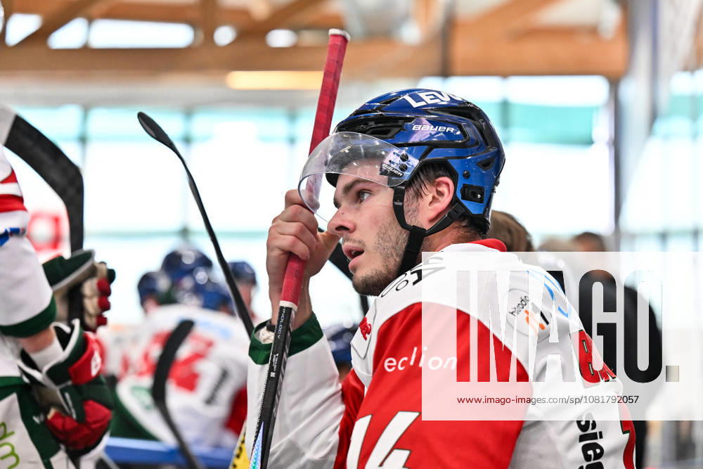 Dolomites Cup 2026 Eisbären Berlin vs. Augsburger Panther August 23, 2026 NEUMARKT, ITALY, August 23. Photo by D. J. Busdeker: Augsburger Panther No. 14 on the Panthers’ bench during the exhibition game between the Eisbären Berlin and the Augsburger Panther at the Dolomiten Cup in the Würth Arena in Neumarkt
