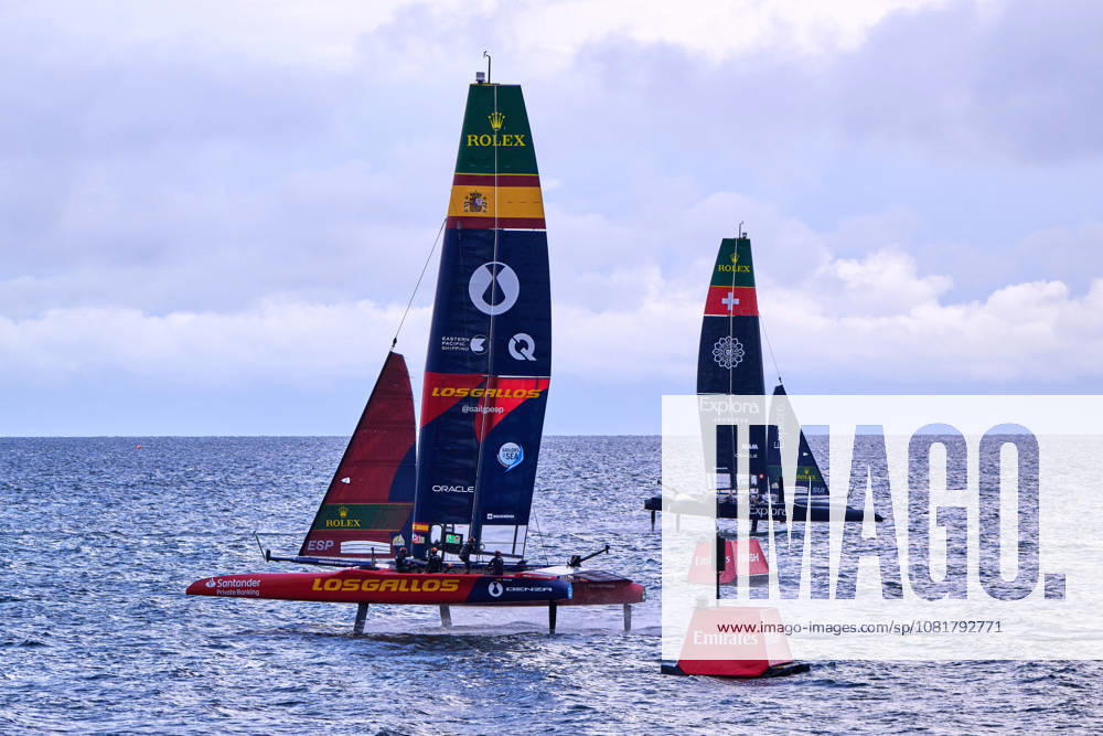 GER, Sail GP, Rockwool Germany Sail Grand Prix, Sassnitz, August 22–23, 2026, Germany, Saturday, August 23, 2026, Race Day 2, LOS GALLOS Sail GP Team Spain, Driver Diego Botin, EXPLORA JOURNEYS SWISS Sail GP Team Switzerland, Driver Sebastien Schneiter, GER, Sail GP, Rockwool Germany Sail Grand Prix, Sassnitz, August 22–23, 2026, Germany, Saturday, August 23, 2026, Race Day 2,