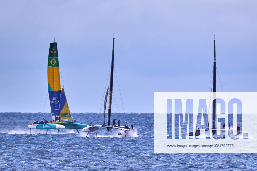 GER, Sail GP, Rockwool Germany Sail Grand Prix, Sassnitz, August 22–23, 2026, Germany, Saturday, August 23, 2026, Race Day 2, MUBADALA BRAZIL Sail GP Team Brazil Driver Martine Grael, DS AUTOMOBILES FRA Sail GP Team France Driver Quentin Delapierre, BLACK FOILS Sail GP Team New Zealand Driver Peter Burling, GER, Sail GP, Rockwool Germany Sail Grand Prix, Sassnitz, August 22–23, 2026, Germany, Saturday, August 23, 2026, Race Day 2,