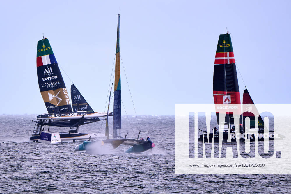 GER, Sail GP, Rockwool Germany Sail Grand Prix, Sassnitz, August 22–23, 2026, Germany, Saturday, August 23, 2026, Race Day 2, DS AUTOMOBILES FRA Sail GP Team France Driver Quentin Delapierre, MUBADALA BRAZIL Sail GP Team Brazil Driver Martine Grael, ROCKWOOL RACING Sail GP Team Denmark Driver Nicolai Sehested, GER, Sail GP, Rockwool Germany Sail Grand Prix, Sassnitz, August 22–23, 2026, Germany, Saturday, August 23, 2026, Race Day 2,