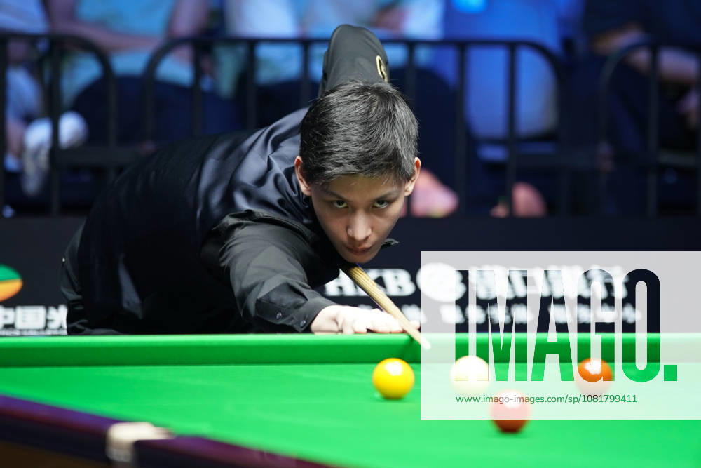 Wang Xinbo of China competes during his match against Xiao Guodong at the 2026 Wuhan Open on August 23, 2026 in Wuhan, Hubei Province of China. Xiao Guodong defeated Wang Xinbo 5-0 in the round of 64.