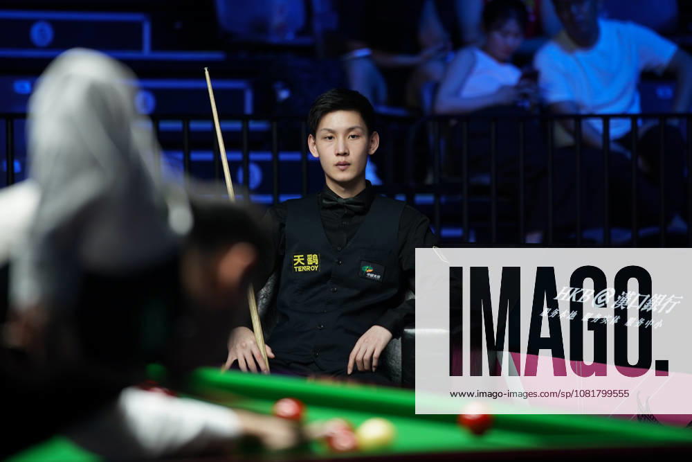 Wang Xinbo of China plays a shot during his match against Xiao Guodong of China in the round of 64 at the 2026 Wuhan Open Snooker on August 23, 2026 in Wuhan, Hubei Province of China. Xiao Guodong defeated Wang Xinbo 5-0 to advance to the next round.