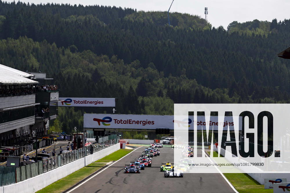 AUTO - ELMS - 4 HOURS OF SPA-FRANCORCHAMPS 2026 18 CHADWICK Jamie (gbr), RINICELLA Valerio (ita), HORR Laurents (ger), IDEC Oreca 07 - Gibson, LMP2, action, 22 PEEBLES Griffin (aus), SAUCY Grégoire (sui), HANLEY Benjamin (gbr), United Autosports, Oreca 07 - Gibson, LMP2, action, start of the race during the 4 Hours of Spa-Francorchamps, 4th round of the 2026 European Le Mans Series on the Circuit de Spa-Francorchamps from August 21 to 23, 2026 in Stavelot, Belgium - StavelotBelgium