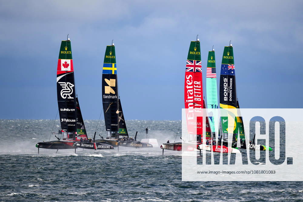 GER, Sail GP, Rockwool Germany Sail Grand Prix, Sassnitz, August 22–23, 2026, Germany, Saturday, August 23, 2026, Race Day 2, BONDS FLYING ROOS Sail GP Team Australia Driver Tom Slingsby, U.S. SAIL GP TEAM United States Driver Taylor Canfield, EMIRATES GBR Sail GP Team Great Britain Driver Dylan Fletcher, ARTEMIS Sail GP Team Sweden, Driver Nathan Outteridge, NORTHSTAR Sail GP Team Canada, Driver Giles Scott, GER, Sail GP, Rockwool Germany Sail Grand Prix, Sassnitz, August 22–23, 2026, Germany, Saturday, August 23, 2026, Race Day 2,