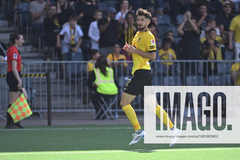 BERN, SWITZERLAND, AUGUST 23: Armin Gigovic of Young Boys celebrates his goal to make it 4–2 during the Swiss Super League match between BSC Young Boys and FC Vaduz at Wankdorf Stadium on August 23, 2026, in Bern, Switzerland. Bern, Wankdorf Stadium, Bern, Switzerland