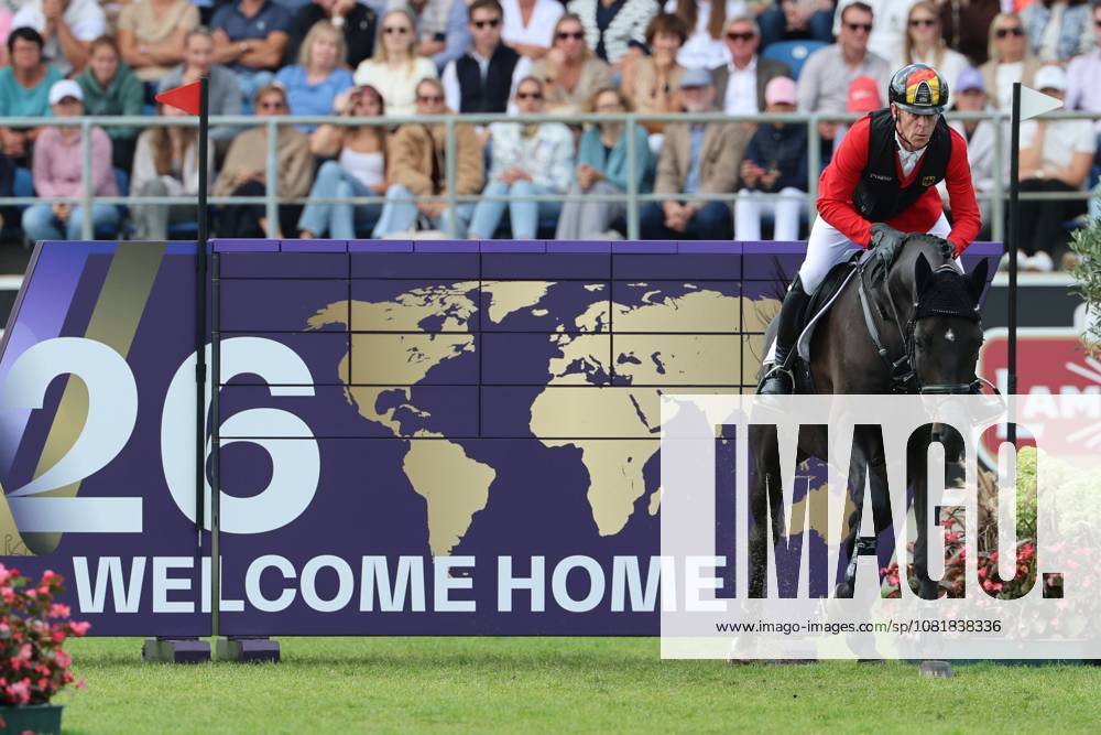 Marcus Ehning (GER), Germany, riding Coolio 42 at the World Championships in Jumping, World Championships in Wall Jumping, World Championships in Obstacle Jumping; Coolio loses his horseshoe; Jumping; FEI Jumping World Championships; FEI Jumping World Championship, Individual Final, Longines Prize, Longines Award, Individual Final, Jumping, AACHEN FEI World Championships 2026, World Equestrian Festival, 2026 World Equestrian Games, Aachen 2026, Welcome Home 2026, Aachen Soers, August 11–23, 2026, Equestrian Sports, August 23, 2026, Aachen Soers, Germany