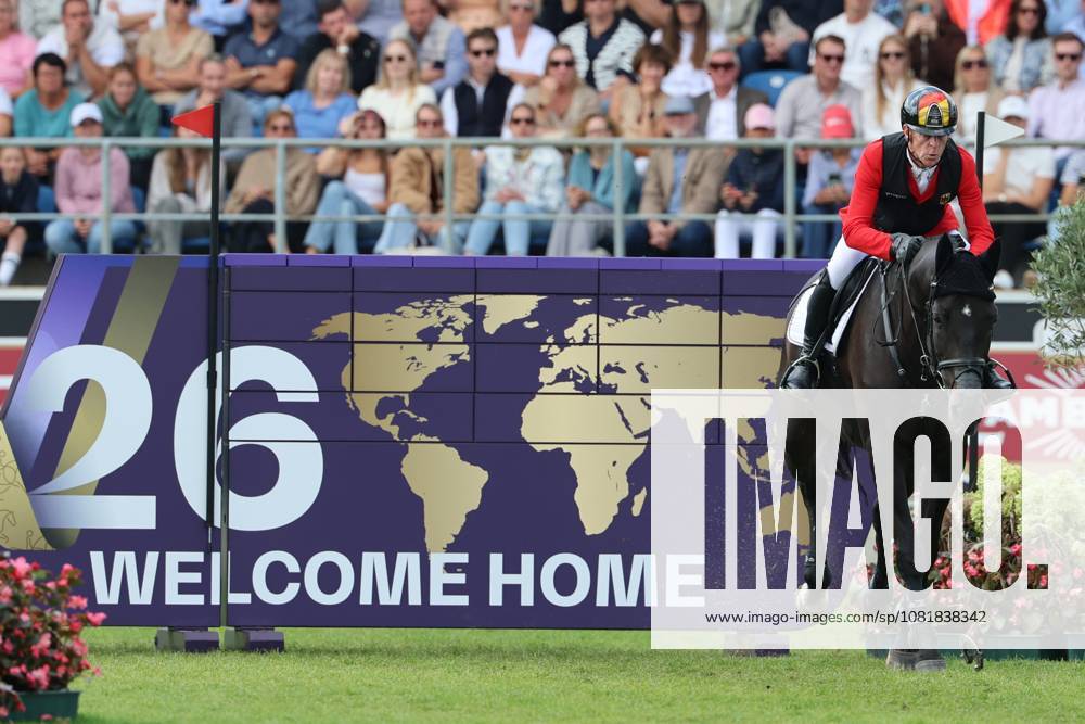 Marcus Ehning (GER), Germany, riding Coolio 42 at the World Championships in Jumping, World Championships in Wall Jumping, World Championships in Obstacle Jumping; Coolio loses his horseshoe; Jumping; FEI Jumping World Championships; FEI Jumping World Championship, Individual Final, Longines Prize, Longines Award, Individual Final, Jumping, AACHEN FEI World Championships 2026, World Equestrian Festival, 2026 World Equestrian Games, Aachen 2026, Welcome Home 2026, Aachen Soers, August 11–23, 2026, Equestrian Sports, August 23, 2026, Aachen Soers, Germany
