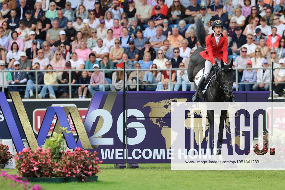 World Championship silver medalist Thibeau Spits (BEL, Belgium) riding Impress K vaunt Kattenheye Z at the World Jumping Championships, World Wall Championships, World Obstacle Championships, Jumping, FEI Jumping World Championship, FEI Jumping World Championship, Individual Final, Longines Prize, Jumping, AACHEN FEI World Championships 2026, World Equestrian Festival, 2026 World Equestrian Championships, Aachen 2026, Welcome Home 2026, Aachen Soers, August 11–23, 2026, Equestrian Sports, August 23, 2026, Aachen Soers, Germany