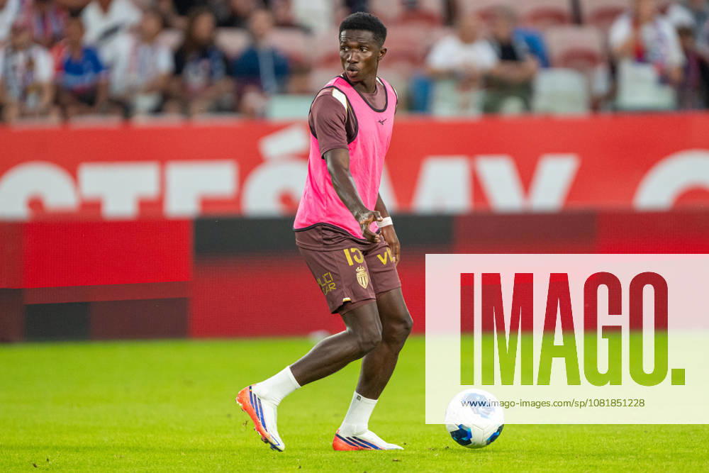 Lamine Camara seen during UEFA Conference League 2026 27 4th qualifying round 1st leg match between teams of Gornik Zabrze and AS Monaco (Kazimierz Koper Ball Raw Images) Zabrze Arena Zabrze Poland