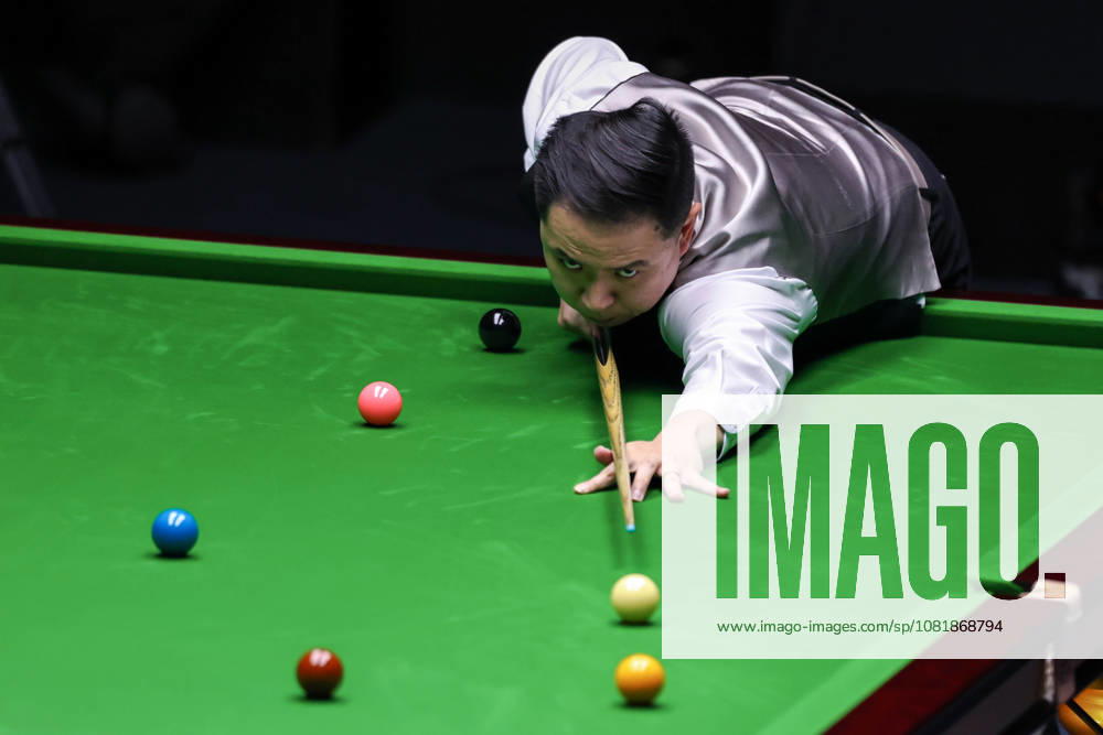 Xiao Guodong of Chin plays a shot in the first round match against Wang Xinbo of China on day 1 of Wuhan Open 2026 at the Optics Valley Gymnasium of Huazhong University of Science and Technology on August 23, 2026 in Wuhan, Hubei Province of China.