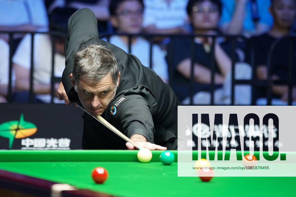 Ronnie O Sullivan of England plays a shot in the second round match against Ashley Carty of England on day 2 of Wuhan Open 2026 at the Optics Valley Gymnasium of Huazhong University of Science and Technology on August 24, 2026 in Wuhan, Hubei Province of China.