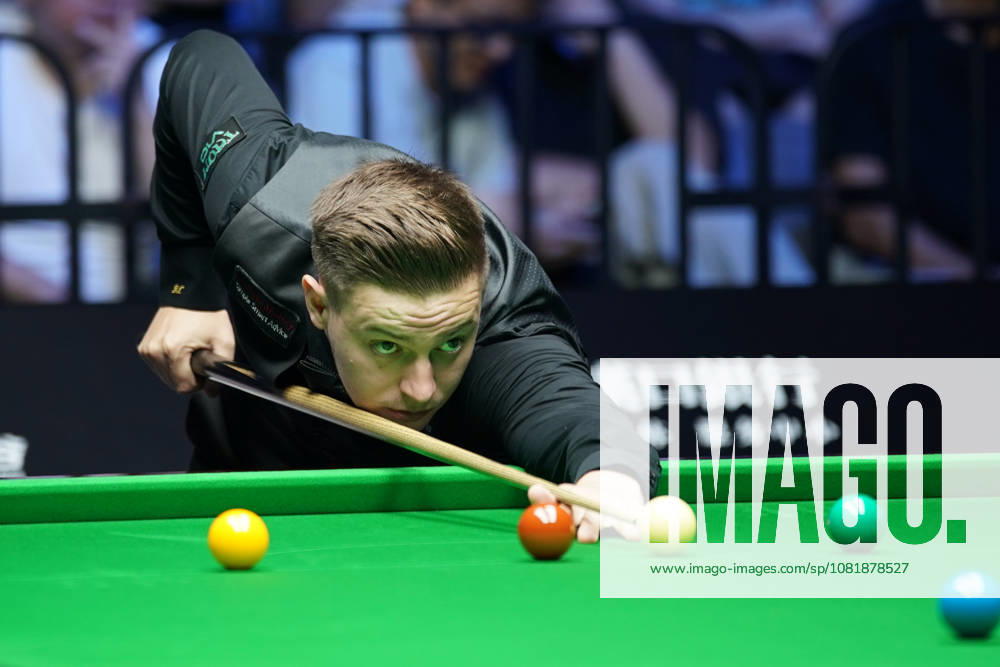 Ashley Carty of England plays a shot in the second round match against Ronnie O Sullivan of England on day 2 of Wuhan Open 2026 at the Optics Valley Gymnasium of Huazhong University of Science and Technology on August 24, 2026 in Wuhan, Hubei Province of China.