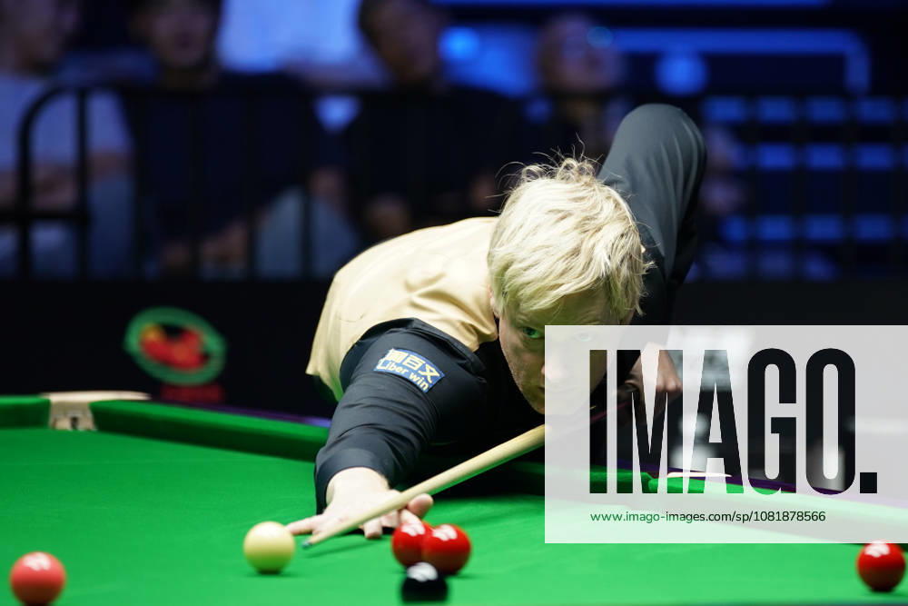 Neil Robertson of Australia plays a shot in the second round match against Ben Mertens of Belgium on day 2 of Wuhan Open 2026 at the Optics Valley Gymnasium of Huazhong University of Science and Technology on August 24, 2026 in Wuhan, Hubei Province of China.