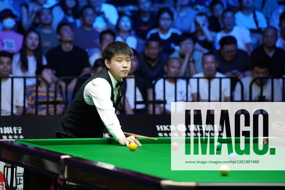 Zhao Xintong of China reacts in the second round match against Gao Yang of China on day 2 of Wuhan Open 2026 at the Optics Valley Gymnasium of Huazhong University of Science and Technology on August 24, 2026 in Wuhan, Hubei Province of China.
