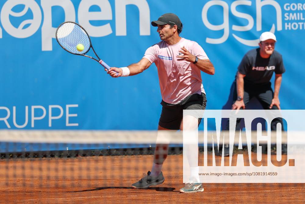 Pictured: Benjamin Hassan (LBN) vs. Matthew W. Donald (CZE), ATP Challenger Schwaben Open, Men s Tennis, Qualifying Round, August 24, 2026, Augsburg, Bavaria, Germany