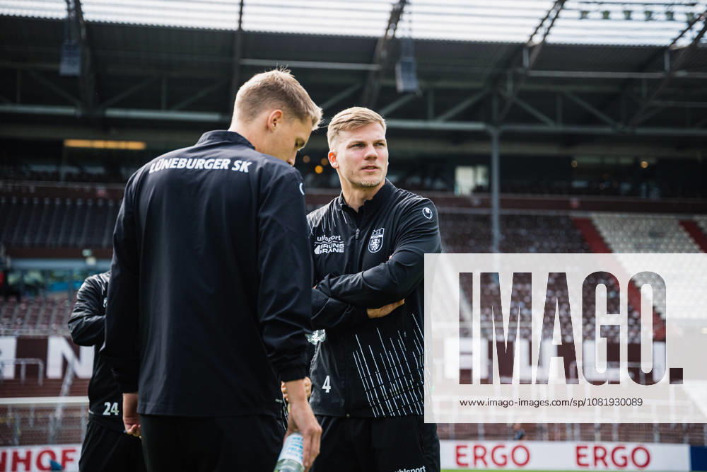 DFB Cup: Lüneburger SK vs. SV Werder Bremen, August 22, 2026; Tom Muhlack, Lüneburger SK; Hansa, 4 during the field inspection; soccer, DFB Cup, First Round: Lüneburger SK vs. SV Werder Bremen on August 22, 2026, at Millerntor Stadium, Hamburg. DFB regulations prohibit any use of photographs as image sequences and or quasi-video.