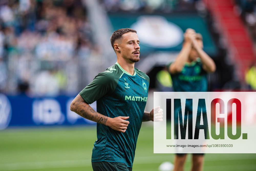 DFB Cup: Lüneburger SK vs. SV Werder Bremen, August 22, 2026; Marco Friedl of SV Werder Bremen, age 32, warming up; soccer, DFB Cup, First Round: Lüneburger SK vs. SV Werder Bremen on August 22, 2026, at Millerntor Stadium, Hamburg. DFB regulations prohibit any use of photographs as image sequences and or quasi-video.