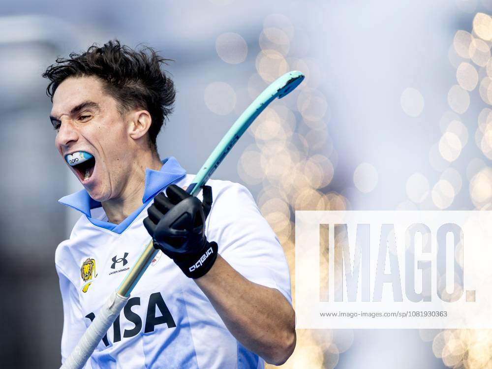AMSTELVEEN - Joaquin Toscani of Argentina celebrates the 1-0 during the Hockey World Cup match between Argentina and India at the Wagener Stadium. KOEN VAN WEEL ANP ANPxSportx IVx 566195964 originalFilename: 566195964