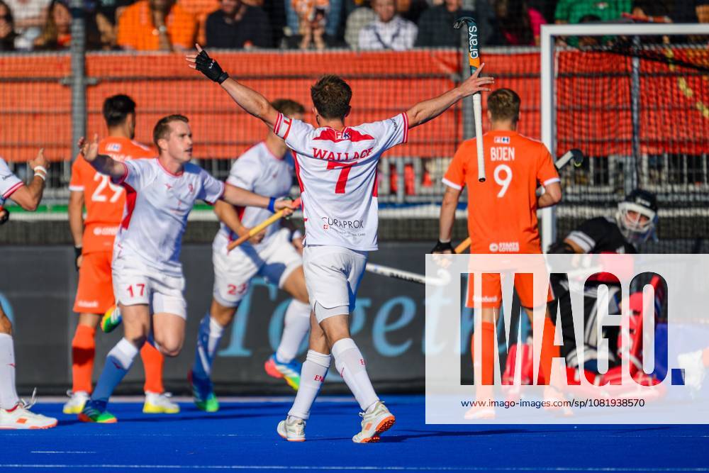 AMSTELVEEN, 24-08-2026, Wagener Stadion, FIH Hockey World Cup 2026 Men, 2026. Zachary Wallace celebrating the goal scored during the game Netherlands - England (men). Netherlands - England (men) x206022297x
