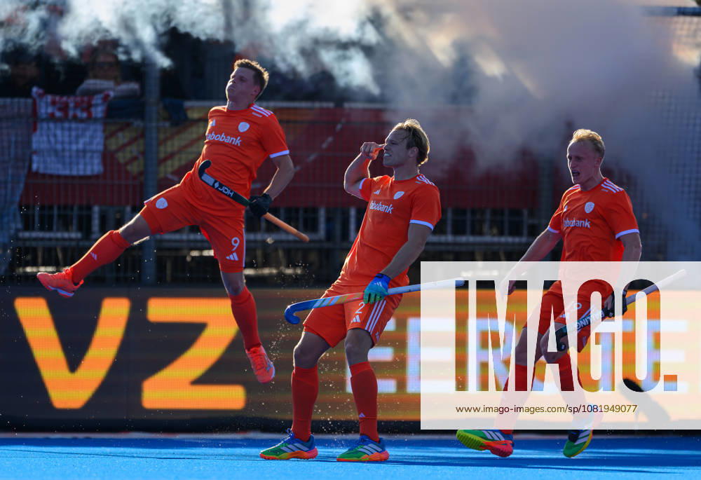 Hockey World Cup Day Ten Jip Janssen (centre) scores his first goal to equalise against England during the crucial Pool E match against Netherlands in the 2026 FIH Hockey World Cup at Wagener Stadium, Amstelveen 24 08 2026 UK Newspapers OUT