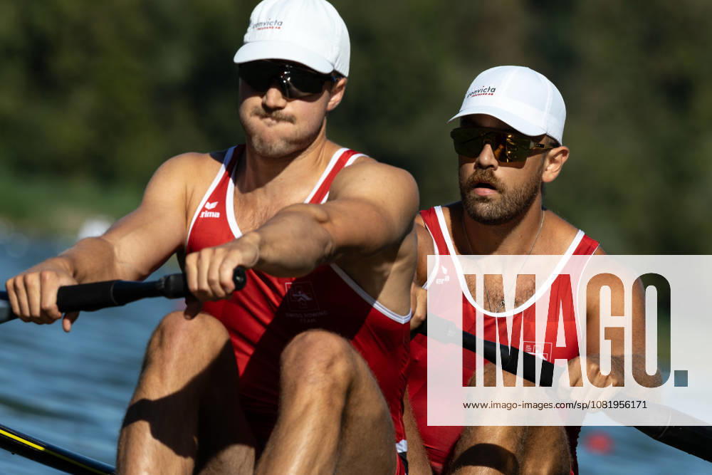24th August 2026; Bosbaan, Amsterdam, Holland, Netherlands; 2026 World Rowing Championships, Day One; Hear Race; Switzerland Mens Pair (M2-) with Jonah Plock and Patrick Brunner AnthonyxBenoit