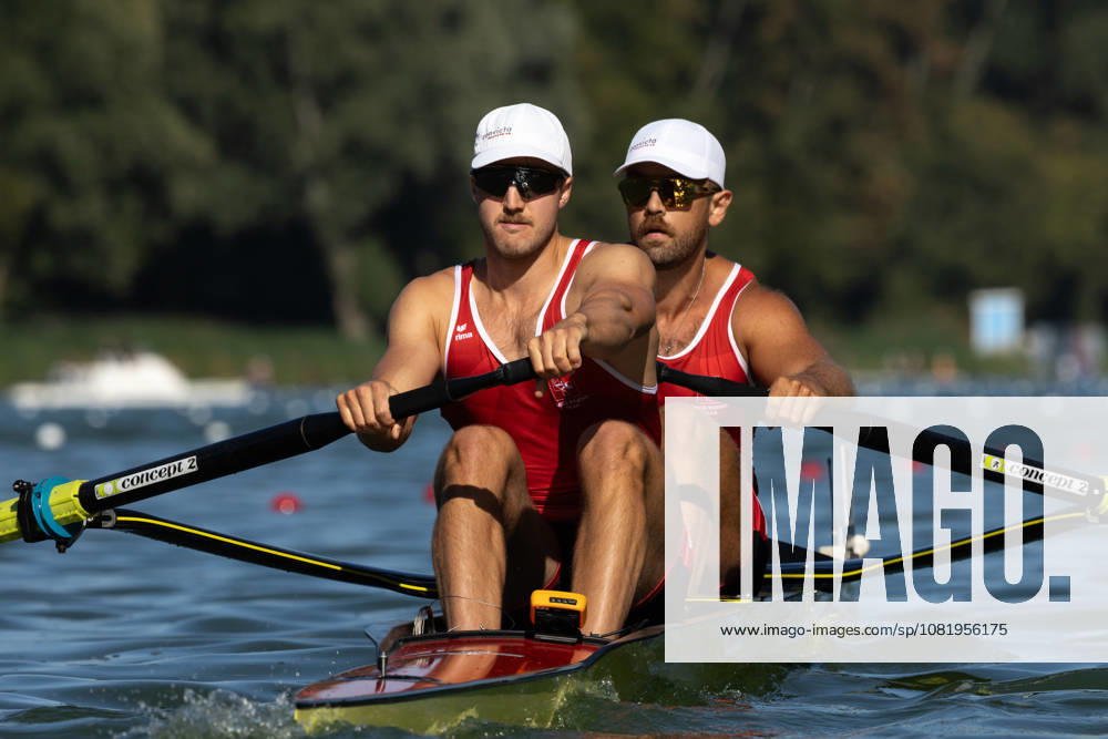 24th August 2026; Bosbaan, Amsterdam, Holland, Netherlands; 2026 World Rowing Championships, Day One; Hear Race; Switzerland Mens Pair (M2-) with Jonah Plock and Patrick Brunner AnthonyxBenoit