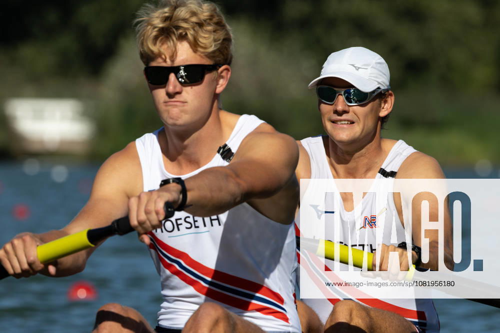 24th August 2026; Bosbaan, Amsterdam, Holland, Netherlands; 2026 World Rowing Championships, Day One; Heat Race; Norway Mens Pair (M2-) with Jonathan Wang-Norderud and Syvert Senumstad AnthonyxBenoit