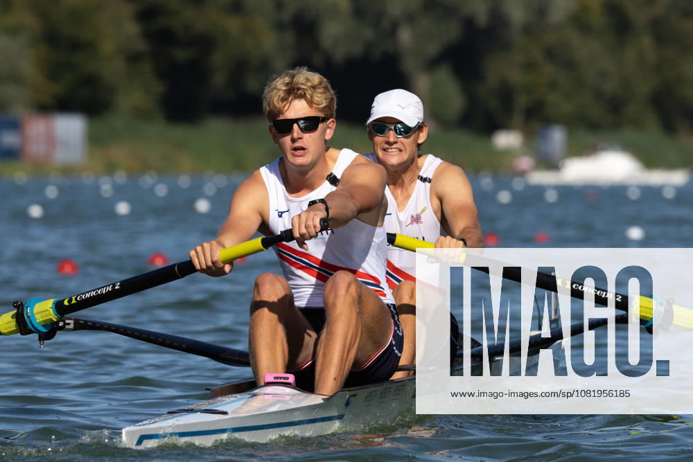 24th August 2026; Bosbaan, Amsterdam, Holland, Netherlands; 2026 World Rowing Championships, Day One; Heat Race; Norway Mens Pair (M2-) with Jonathan Wang-Norderud and Syvert Senumstad AnthonyxBenoit