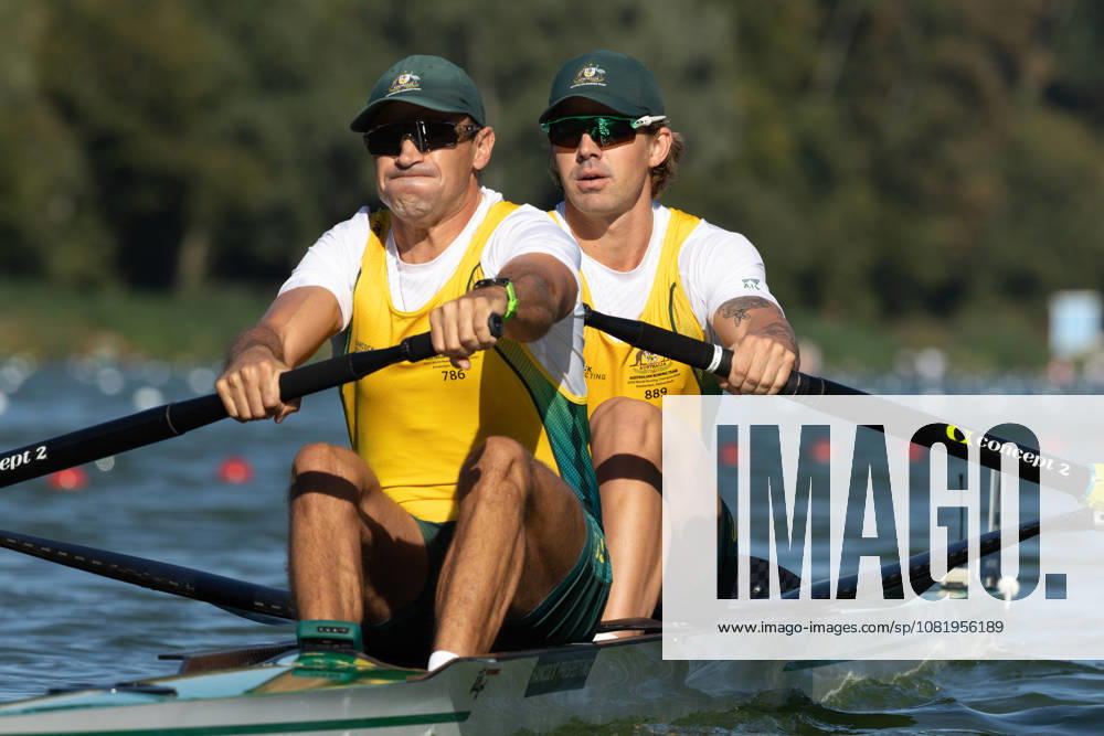 24th August 2026; Bosbaan, Amsterdam, Holland, Netherlands; 2026 World Rowing Championships, Day One; Heat Race; Australia Mens Pair (M2-) with Angus Dawson and Alex Hill AnthonyxBenoit