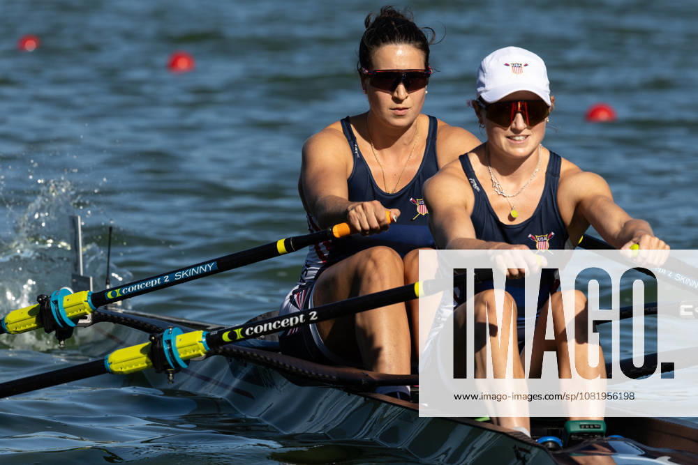 24th August 2026; Bosbaan, Amsterdam, Holland, Netherlands; 2026 World Rowing Championships, Day One; Heat Race; United States Womens Double Sculls (W2x) with Isabela Darvin and Grace Joyce AnthonyxBenoit