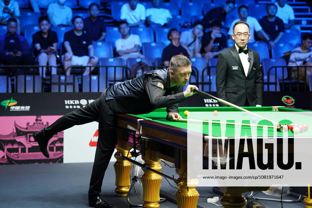 Kyren Wilson of England plays a shot in the third round match against Ali Carter of England on day 3 of Wuhan Open 2026 at the Optics Valley Gymnasium of Huazhong University of Science and Technology on August 25, 2026 in Wuhan, Hubei Province of China.