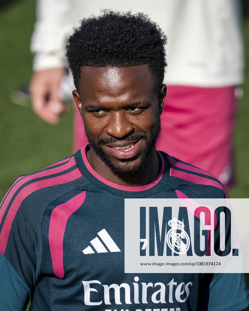 Real Madrid training session Vinicius Junior of Real Madrid CF is seen training with his teammates during the training session ahead of their LaLiga EA Sports football match against Real Sociedad at Ciudad Real Madrid on August 25, 2026 in Madrid, Spain. Madrid Ciudad Real Madrid Madrid Spain