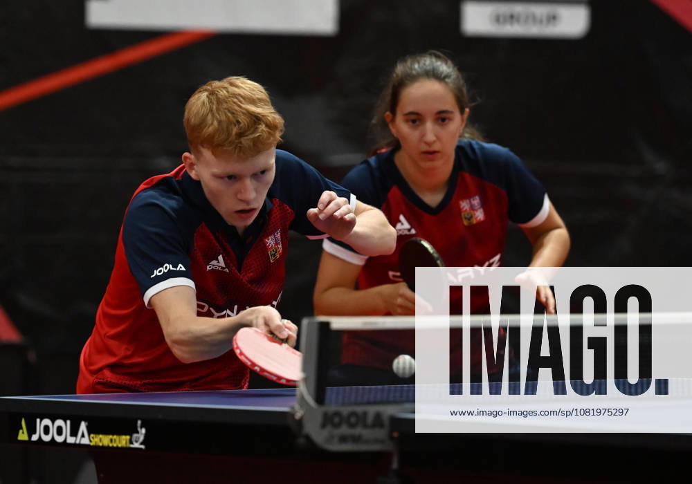 Second round of qualification mixed doubles of Table tennis, Tischtennis during the WTT Feeder Olomouc, Czech Republic, August 25, 2026. Jana Vasenkova and Jan Skalda of Czech Republic. (CTKxPhoto LudekxPerina) CTKPhotoP2026082502425 CTKPhotoP2026082502425