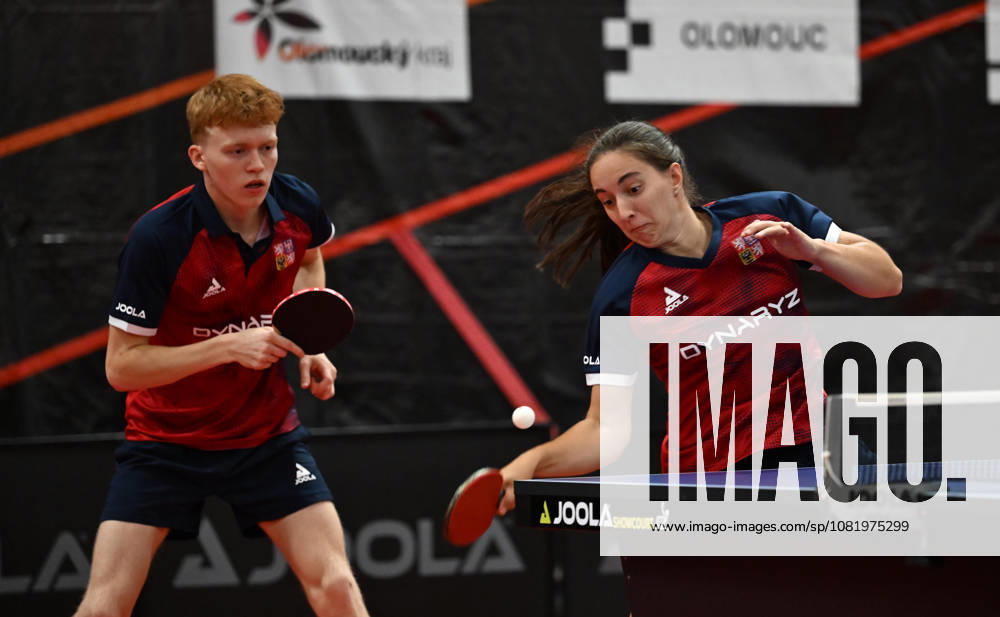 Second round of qualification mixed doubles of Table tennis, Tischtennis during the WTT Feeder Olomouc, Czech Republic, August 25, 2026. Jana Vasenkova and Jan Skalda of Czech Republic. (CTKxPhoto LudekxPerina) CTKPhotoP2026082502433 CTKPhotoP2026082502433