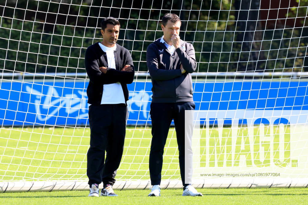 Germany, Soccer, 2. Bundesliga, 2026–2027 season, Sportforum, Hertha BSC, Training with Benjamin Weber, Sports Director, Hertha BSC Berlin, Head of Team Management Sami Allagui, Hertha BSC, 2nd Division, DFB and DFL regulations prohibit any use of photographs as image sequences and or quasi-video. Berlin Sportforum, Berlin, Germany