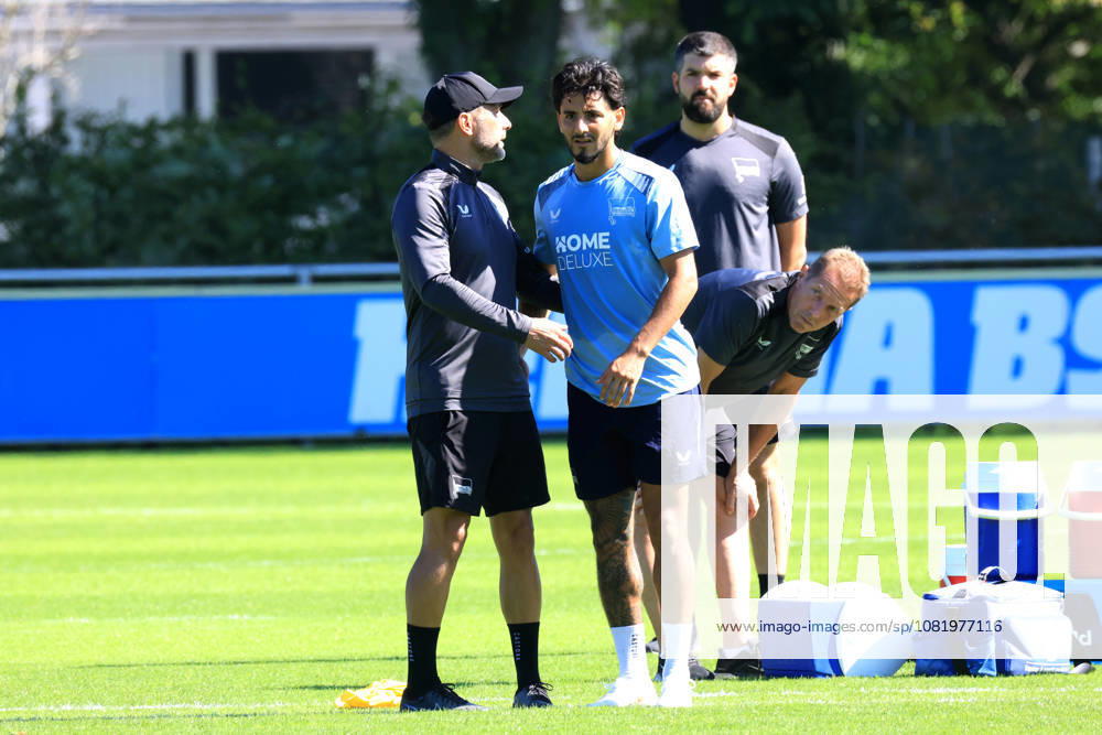 Germany, Soccer, 2. Bundesliga, 2026–2027 season, Sportforum, Hertha BSC, Training: Kevin Sessa, Hertha BSC Berlin 8; Head Coach: Stefan Leitl, Hertha BSC Berlin, 2nd Division. DFB and DFL regulations prohibit any use of photographs as image sequences and or quasi-video. Berlin Sportforum, Berlin, Germany