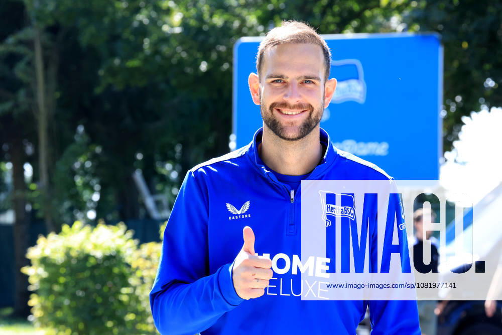 Germany, Soccer, 2. Bundesliga, 2026–2027 Season, Sportforum, Hertha BSC, Training: Marius Gersbeck, Hertha BSC Berlin. DFB and DFL regulations prohibit any use of photographs as image sequences and or quasi-video. Berlin Sportforum, Berlin, Germany