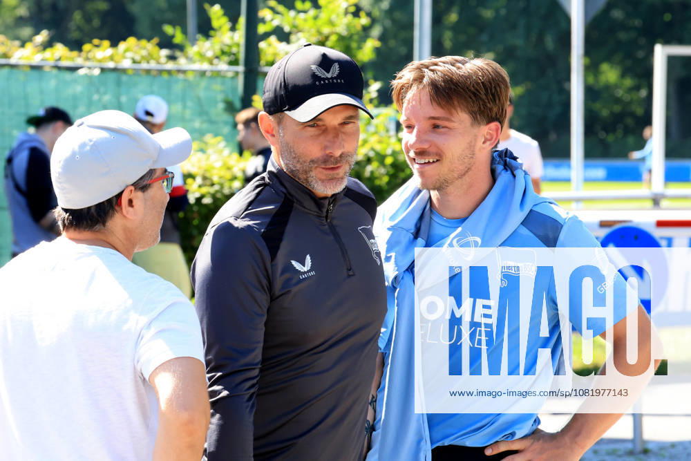 Germany, Soccer, 2. Bundesliga, 2026–2027 season, Sportforum, Hertha BSC, Mads Pedersen training with Hertha BSC Berlin 66, Head Coach Stefan Leitl, Hertha BSC Berlin, 2nd Division. DFB and DFL regulations prohibit any use of photographs as image sequences and or quasi-video. Berlin Sportforum, Berlin, Germany