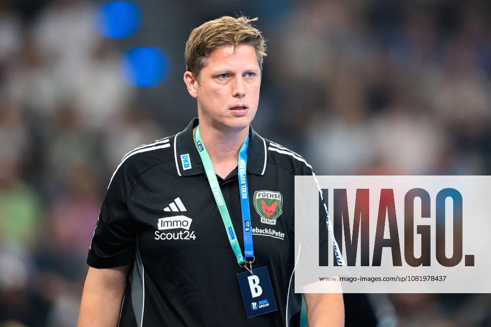 Munich HBL Super Cup 2026 SC Magdeburg Fuechse Berlin Coach Nicolej Krickau Berlin Portrait Face Munich SAP Garden Bavaria Germany