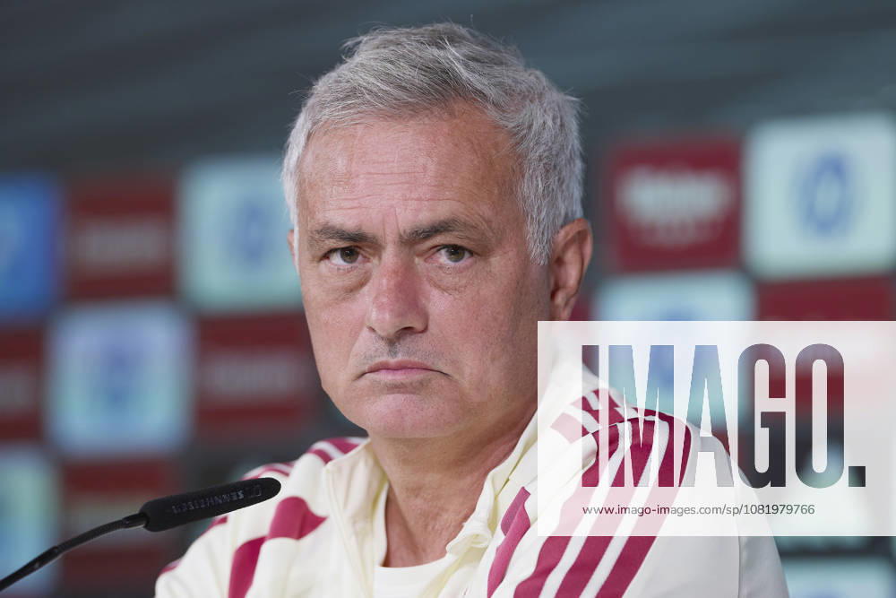 ESP Jose Mourinho, Real Madrid coach, attends a press conference. Jose Mourinho, head coach of Real Madrid, attends his press conference (PK, Pressekonferenz) during Real Madrid s training session ahead of the Spanish League match, LaLiga EA Sports, against Real Sociedad at the Real Madrid Training Center in Valdebebas, Madrid, on August 25, 2026, Spain