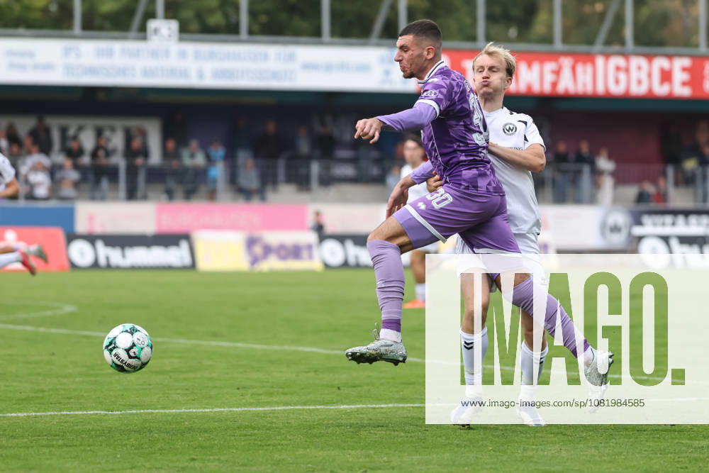 Toto Cup: SV Wacker Burghausen vs. FC Ingolstadt 04 – Tackle, Battle for the Ball – Ognjen Drakulic 30, FCI Luca Paul Schulten 18 SVWB Toto Cup SV Wacker Burghausen FC Ingolstadt 04 2026–2027 season