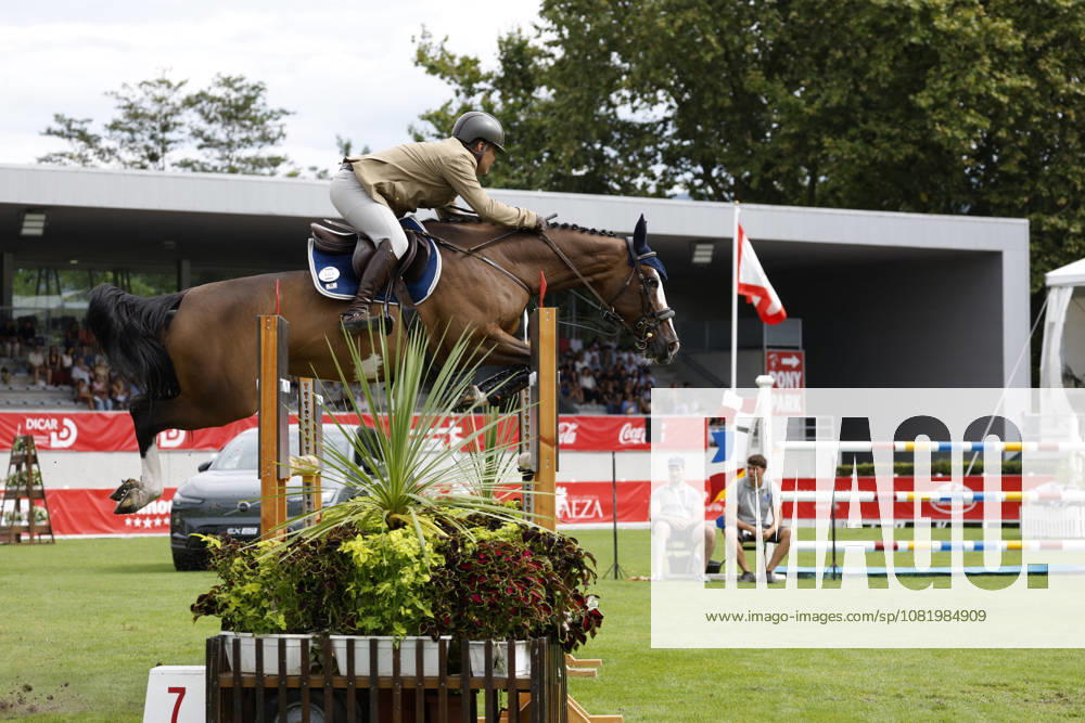 Gijon International Show Jumping Competition -CSI2* - August 25, 2026 Simone Coata rides on All Star Z during the Faults & Times Jumping CSI 2* at Las Mestas on August 25, 2026 in Gijon, Spain Gijon Asturias Spain