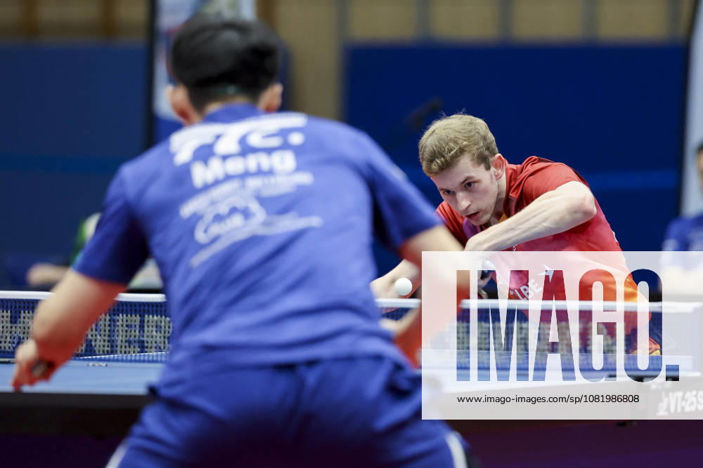 Cedric Meissner of TTC Schwalbe Bergneustadt and Fan Bo Meng of TTC RhoenSprudel Fulda Maberzell battle for the ball during the Men s Table Tennis Bundesliga match between TTC Schwalbe Bergneustadt and TTC RhoenSprudel Fulda Maberzell, Burstenhalle on August 25, 2026, in Bergneustadt, Germany. Photo by Marco Steinbrenner, DeFodi Images. Cedric Meissner of TTC Schwalbe Bergneustadt and Fan Bo Meng of TTC RhoenSprudel Fulda Maberzell battle for the ball during the 1st Men’s Table Tennis Bundesliga match between TTC Schwalbe Bergneustadt and TTC RhoenSprudel Fulda Maberzell at Burstenhalle on August 25, 2026, in Bergneustadt, Germany. Photo by Marco Steinbrenner, DeFodi Images. Photo by Marco Steinbrenner, DeFodi Images