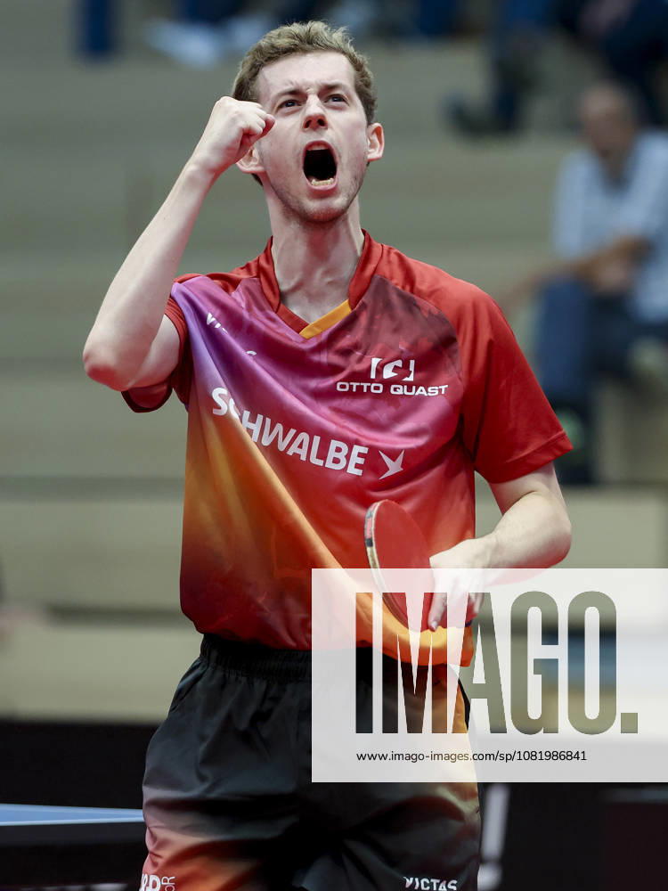 Cedric Meissner of TTC Schwalbe Bergneustadt celebrates during the Men s Table Tennis Bundesliga match between TTC Schwalbe Bergneustadt and TTC RhoenSprudel Fulda Maberzell, Burstenhalle on August 25, 2026, in Bergneustadt, Germany. Photo by Marco Steinbrenner, DeFodi Images. Cedric Meissner of TTC Schwalbe Bergneustadt cheers during the 1st Men’s Table Tennis Bundesliga match between TTC Schwalbe Bergneustadt and TTC RhoenSprudel Fulda Maberzell at the Burstenhalle on August 25, 2026 in Bergneustadt, Germany Photo by Marco Steinbrenner, DeFodi Images Photo by Marco Steinbrenner, DeFodi Images