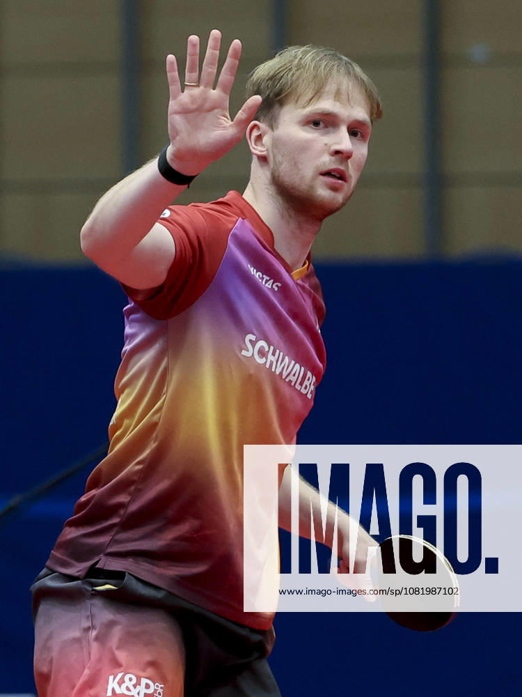 Benedikt Duda of TTC Schwalbe Bergneustadt gestures during the Men s Table Tennis Bundesliga match between TTC Schwalbe Bergneustadt and TTC RhoenSprudel Fulda Maberzell, Burstenhalle on August 25, 2026, in Bergneustadt, Germany. Photo by Marco Steinbrenner, DeFodi Images. Benedikt Duda of TTC Schwalbe Bergneustadt gestures during the 1st Men’s Table Tennis Bundesliga match between TTC Schwalbe Bergneustadt and TTC RhoenSprudel Fulda Maberzell at the Burstenhalle on August 25, 2026 in Bergneustadt, Germany Photo by Marco Steinbrenner, DeFodi Images Photo by Marco Steinbrenner, DeFodi Images
