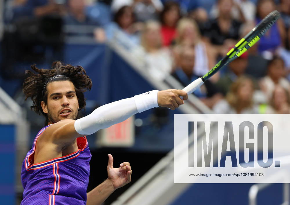 CARLOS ALCARAZ of Spain during the match in the first round mixed doubles of US Open with S. Williams of USA against E. Routliffe of New Zealand and L. Glasspool of Great Britain. New York, USA. New York City USA - ZUMAc278 20260825_zsp_c278_030