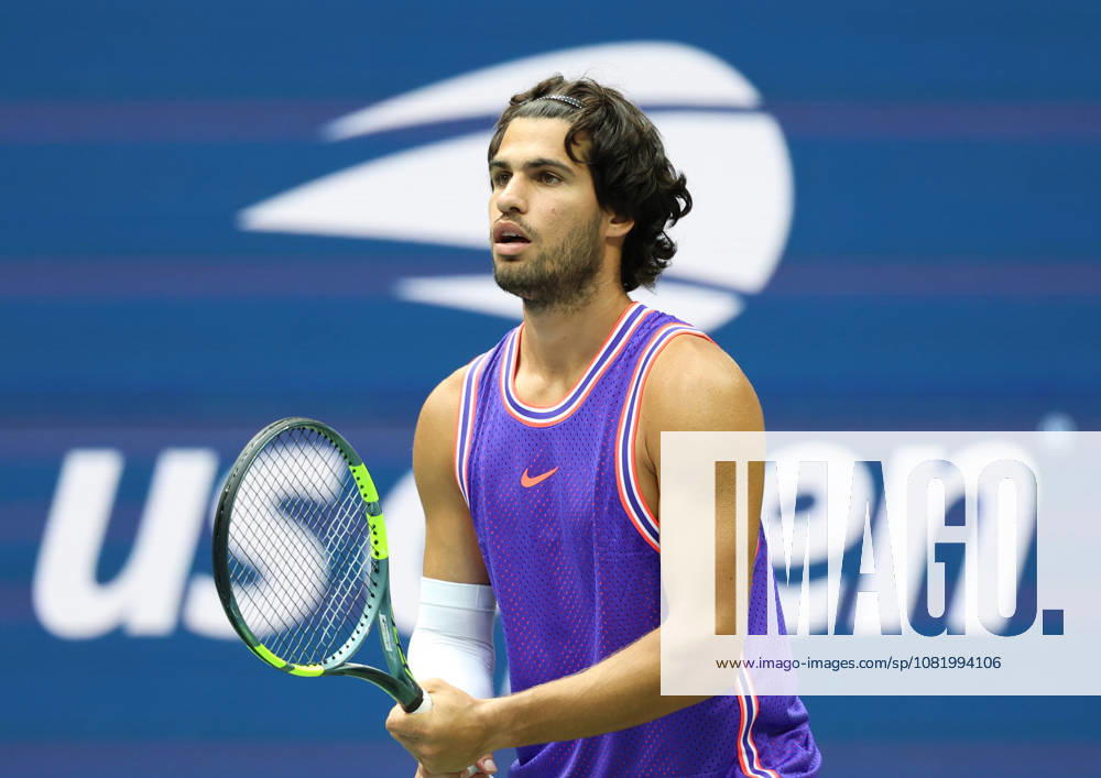 CARLOS ALCARAZ of Spain during the match in the first round mixed doubles of US Open with S. Williams of USA against E. Routliffe of New Zealand and L. Glasspool of Great Britain. New York, USA. New York City USA - ZUMAc278 20260825_zsp_c278_033